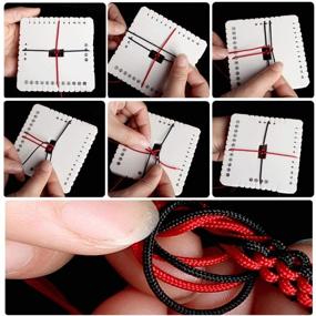 img 1 attached to 🔮 Enhance Your Braiding Skills with BILLIOTEAM's 5-Piece Braiding Disk Set for DIY Bracelet Making (Round/Square Plate, White)