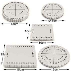 img 3 attached to 🔮 Enhance Your Braiding Skills with BILLIOTEAM's 5-Piece Braiding Disk Set for DIY Bracelet Making (Round/Square Plate, White)