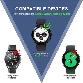 img 2 attached to XYF Compatible Samsung Galaxy Watch 4 Classic 42mm Screen Protector + Case [2+2 Pack] - Clear & Rosegold