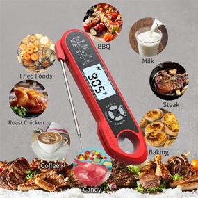 img 1 attached to 🌡️ WHOUSEWE Dual Probe Digital Kitchen Meat Thermometer - Instant Read, 2-in-1 Function Thermometer for Cooking, Baking, Turkey, BBQ - Alarm Set