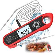 🌡️ whousewe dual probe digital kitchen meat thermometer - instant read, 2-in-1 function thermometer for cooking, baking, turkey, bbq - alarm set logo