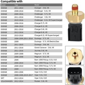 img 3 attached to Датчик давления масла и блок маркеров: совместим с Chrysler Dodge Jeep Ram SRT VW - 5149062AA 5149064AA, 5080472AA и другие