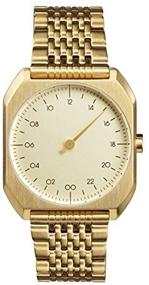 img 1 attached to ⌚️ Часы Swiss Made Slow Mo 04 из золотистой стали с одной стрелкой на 24 часа