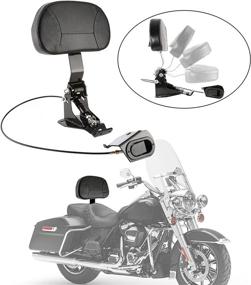 img 4 attached to 🏍️ INNOGLOW Мотоцикл Регулируемая спинка водителя: Harley Touring Electra Glide Road Glide Road King Street Glide CVO 2009-2020 (Черный Крепежный набор включен)