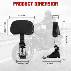 img 3 attached to 🏍️ INNOGLOW Мотоцикл Регулируемая спинка водителя: Harley Touring Electra Glide Road Glide Road King Street Glide CVO 2009-2020 (Черный Крепежный набор включен)