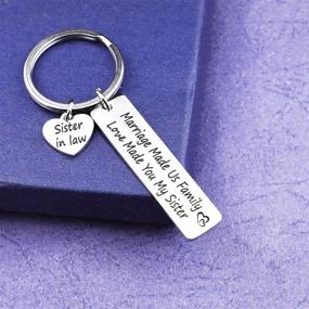 img 3 attached to 🎁 Sister-in-Law Gift: Marriage United Us as Family, Love Bonded You as My Sister - Bracelet Keychain Gifts for Sister-in-Law