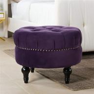 🔮 plush purple dawn ottoman by jennifer taylor home logo