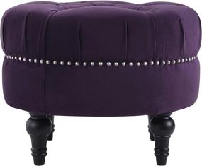 img 1 attached to 🔮 Plush Purple Dawn Ottoman by Jennifer Taylor Home