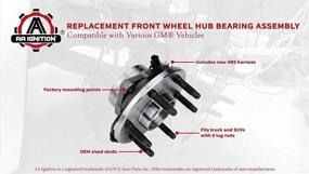 img 1 attached to 🚗 Front Wheel Hub Bearing Assembly for Chevy, Cadillac, GMC 4WD - Escalade, Avalanche, Silverado, Suburban, Tahoe, Sierra, Yukon - 515096, 930-611, 10393171, 22841381