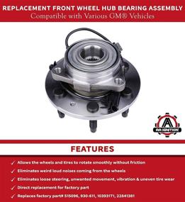 img 3 attached to 🚗 Front Wheel Hub Bearing Assembly for Chevy, Cadillac, GMC 4WD - Escalade, Avalanche, Silverado, Suburban, Tahoe, Sierra, Yukon - 515096, 930-611, 10393171, 22841381