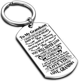 img 4 attached to 🎓 Personalized Keychain for Grandson or Granddaughter Graduation - Boys' Jewelry