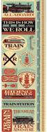 🚂 train reminisce signature series cardstock combo sticker, 4.25 x 12-inch logo