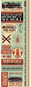 img 1 attached to 🚂 Train Reminisce Signature Series Cardstock Combo Sticker, 4.25 x 12-Inch