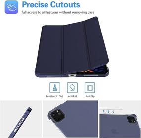 img 1 attached to Чехол ProCase для iPad Pro 12.9 2021 5-го поколения - узкий стойкий жесткий чехол с умным покрытием в цвете Navy - A2378 A2461 A2379 A2462.