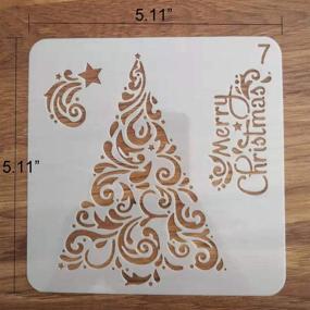 img 3 attached to Reusable Plastic Craft Stencils - Christmas Theme Templates for Art, DIY Decoration, and More!