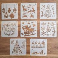 reusable plastic craft stencils - christmas theme templates for art, diy decoration, and more! logo