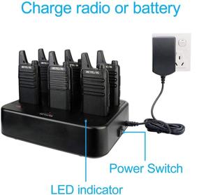 img 3 attached to Retevis RT22 Walkie Talkies: Rechargeable Hands-Free 2-Way Radios (6 Pack) with Multi-Gang Charger - Stay Connected Anywhere!