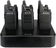 retevis rt22 walkie talkies: rechargeable hands-free 2-way radios (6 pack) with multi-gang charger - stay connected anywhere! logo