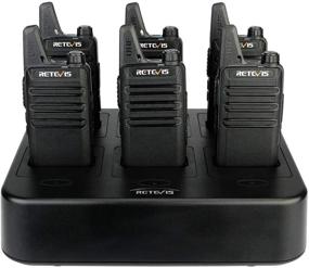 img 4 attached to Retevis RT22 Walkie Talkies: Rechargeable Hands-Free 2-Way Radios (6 Pack) with Multi-Gang Charger - Stay Connected Anywhere!