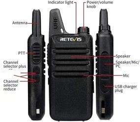 img 1 attached to Retevis RT22 Walkie Talkies: Rechargeable Hands-Free 2-Way Radios (6 Pack) with Multi-Gang Charger - Stay Connected Anywhere!