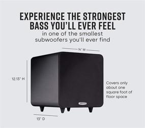 img 2 attached to 🔊 Polk Audio PSW111 8&#34; Powered Subwoofer with Power Port Technology - Up to 300W Amp, Compact Size with Big Bass - Easy Setup for Home Theater Systems in Black