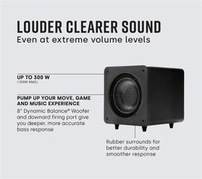 img 3 attached to 🔊 Polk Audio PSW111 8&#34; Powered Subwoofer with Power Port Technology - Up to 300W Amp, Compact Size with Big Bass - Easy Setup for Home Theater Systems in Black