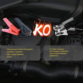 img 1 attached to 🔋 Heavy Duty Car Battery Alligator Clamp Clips | 400 Amp 12V/24V Auto Jump Starter