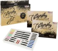 u.s. art supply 35 piece calligraphy pen writing set: interchangeable nibs, paper pad & instructions for beginners logo