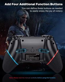 img 1 attached to 🎮 Enhanced Gaming Experience: ECHTPower Wireless Pro Controller for Switch/Switch Lite with 4 Extra Programmable Buttons, Long Battery Life, Turbo Function, Vibration Feedback