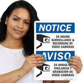 img 3 attached to 🔒 Bilingual SmartSign Aluminum: Enhancing Security with Notice Surveillance