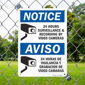 img 2 attached to 🔒 Bilingual SmartSign Aluminum: Enhancing Security with Notice Surveillance