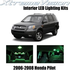 img 4 attached to XtremeVision Интерьерное светодиодное освещение для Honda Pilot 2006-2008 (12 штук) Зеленый набор светодиодных ламп для интерьера с инструментом для установки