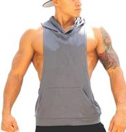 💪 zuevi men's sleeveless hoodies for bodybuilding, gym, and muscle building - stringer tank tops логотип