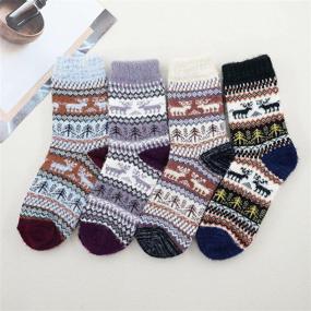 img 3 attached to 🧦 Warm Wool Socks for Men | Soft & Cozy Fall/Winter Sports Socks | Cashmere Athletic Crew Socks