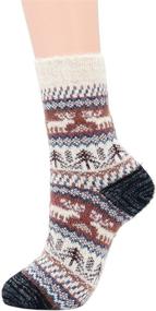 img 2 attached to 🧦 Warm Wool Socks for Men | Soft & Cozy Fall/Winter Sports Socks | Cashmere Athletic Crew Socks