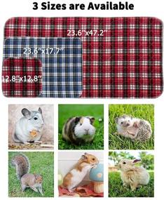 img 3 attached to 🐹 Amakunft Waterproof Guinea Pig Fleece Cage Liners - Reusable Pet Training Pads for Rabbits, Guinea Pigs, Chinchillas, Parrots, Sugar Gliders, Ferrets, Rats, and Puppies - Super Absorbent Bedding Pad