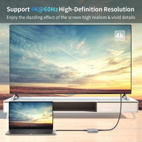 img 2 attached to 🔌 Onvian 6-in-1 Alumium USB C Hub Adapter with 4K HDMI, 60W PD, 2 USB 3.0 Ports, SD/microSD Card Readers, Detachable Cord - Compatible with MacBook, ChromeBook, and More