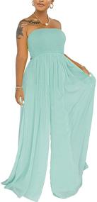 img 4 attached to Ekaliy Strapless Shoulder Sleek Sleeveless Jumpsuit for Women – A Trendy Wardrobe Essential