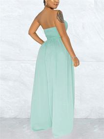 img 2 attached to Ekaliy Strapless Shoulder Sleek Sleeveless Jumpsuit for Women – A Trendy Wardrobe Essential