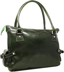 img 3 attached to Stylish Small Green Handbag with Zip Pocket - Floto Luggage Monticello