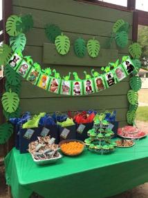 img 1 attached to 🦕 Dinosaur 12 Month Photo Banner - LaVenty Dinosaur Monthly Banner for First Birthday Celebration