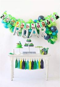 img 2 attached to 🦕 Dinosaur 12 Month Photo Banner - LaVenty Dinosaur Monthly Banner for First Birthday Celebration