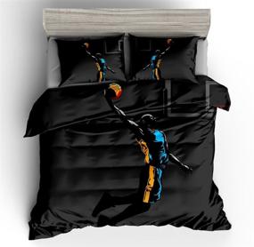 img 1 attached to SxinHome Basketball Bedding Set with Duvet Cover and Pillowcases - Kids' Home Store