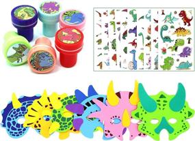 img 1 attached to Поставки на детский праздник с тематикой динозавров: разнообразные украшения и принадлежности для вечеринки.