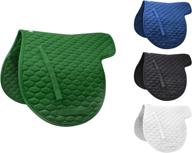 🐎 premium quilted contour saddle pad by derby originals: ideal all-purpose english riding pad logo