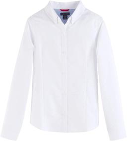 img 3 attached to Tommy Hilfiger Buttondown Uniform Clothes Girls' Clothing for Tops, Tees & Blouses