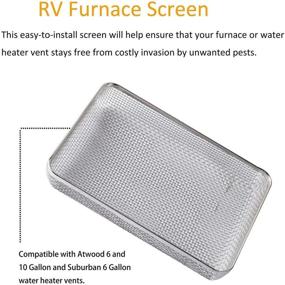 img 3 attached to 🔥 Wadoy RV Furnace Screen - Water Heater Vent Cover Insect Screen, Bug Protection for RV (8.5" x 6")