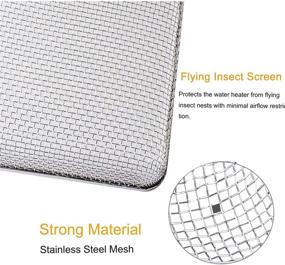 img 1 attached to 🔥 Wadoy RV Furnace Screen - Water Heater Vent Cover Insect Screen, Bug Protection for RV (8.5" x 6")