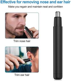 img 3 attached to 🔌 Professional Electric Ear Nose Hair Trimmer - Painless and Portable Clipper for Men and Women, Also Ideal for Eyebrow and Facial Hair Trimming