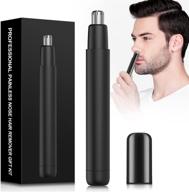 🔌 professional electric ear nose hair trimmer - painless and portable clipper for men and women, also ideal for eyebrow and facial hair trimming logo